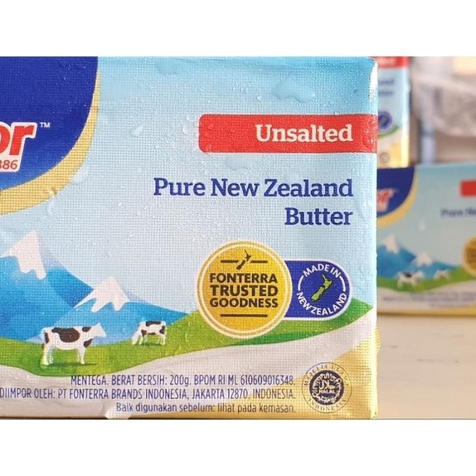 

(Expert) Anchor Butter Unsalted 200Gr / Unsalted Butter Anchor 200Gr / Mentega Tawar Anchor 200Gr