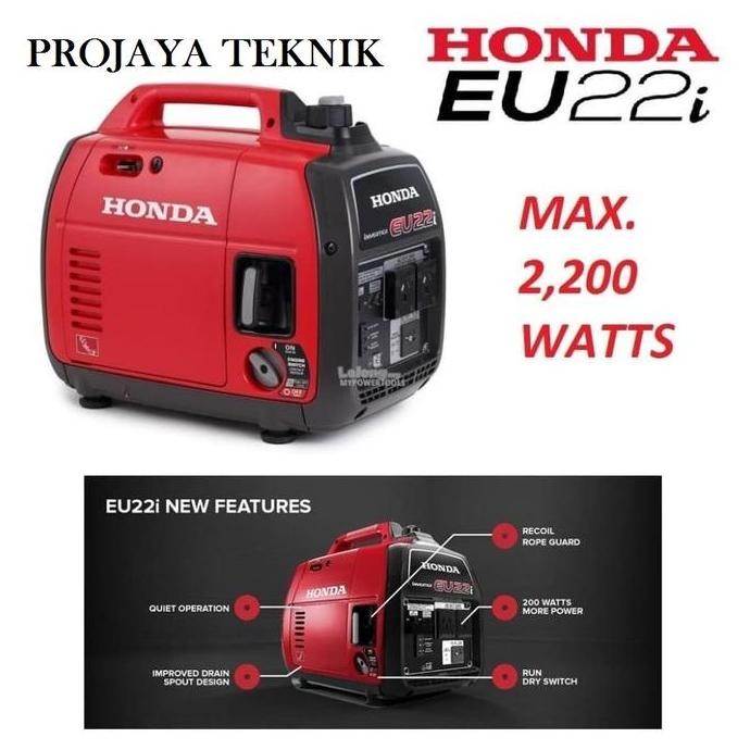 

Terlaris Baru Genset Bensin Inverter Honda Eu 22I Max2.2Kva 220V Bensin