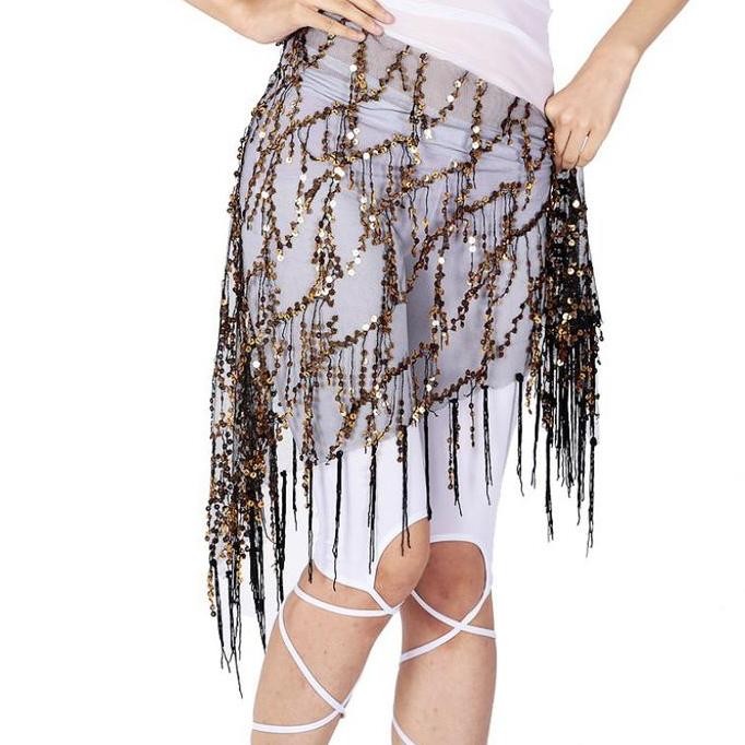 new  SELENDANG HIP SCARF SABUK BELLY DANCE PAYET TULLE RUMBAI TARI KOSTUM