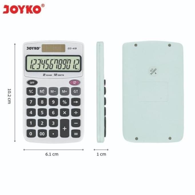

restock JOYKO CC-43 - Pocket Calculator CC43 / Kalkulator Saku 12 Digit