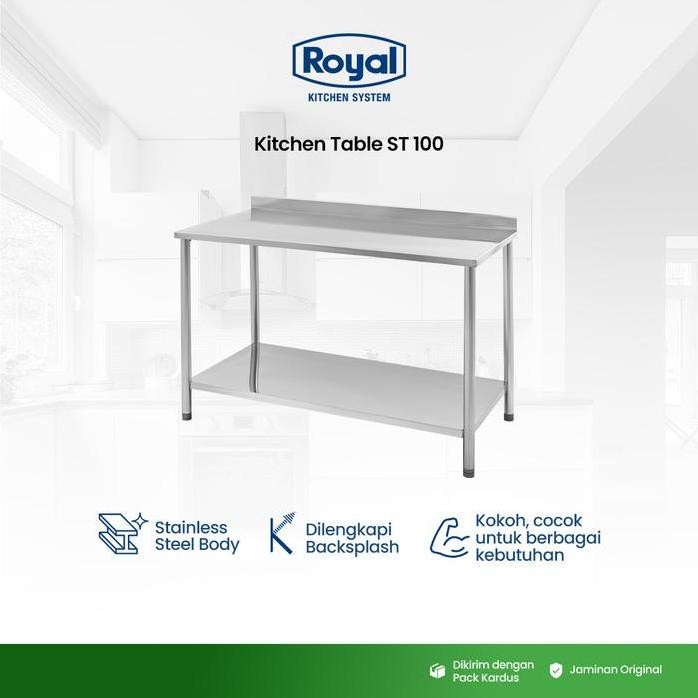 

Terlaris Royal Kitchen Table St 100 | Meja Stainless | Work Table