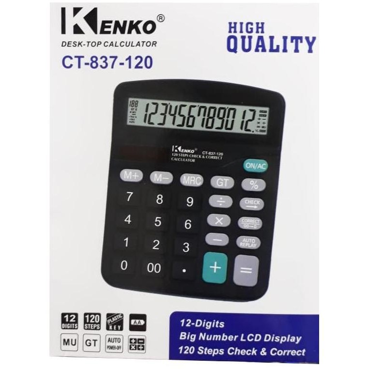

restock KALKULATOR KENKO KK 837 B - KALKULATOR 12 DIGIT - KALKULATOR MURAH