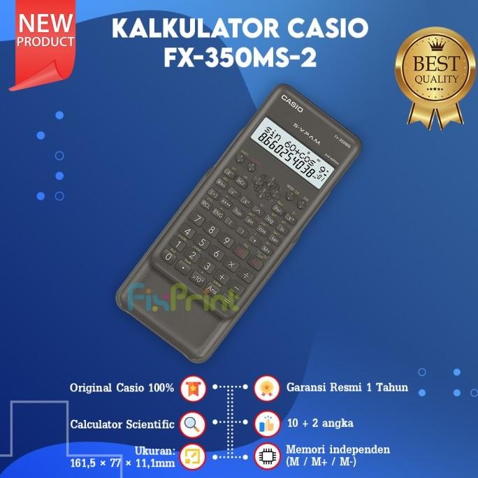 

restock Calculator Scientific FX-350MS 2 Casio Kalkulator Ilmiah New Original