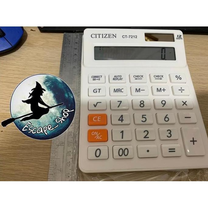 

restock Kalkulator Citizen type CT-7212 - Calculator Citizen 12 Digit 2 Layar CT 7212
