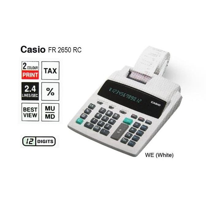 

restock Casio FR-2650T - Printing Kalkulator Calculator Struk Kertas FR 2650 T