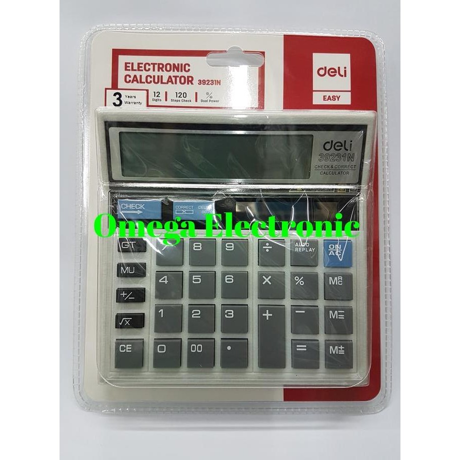 

restock Deli 39231 Calculator Check & Correct Desktop Kalkulator Meja Office