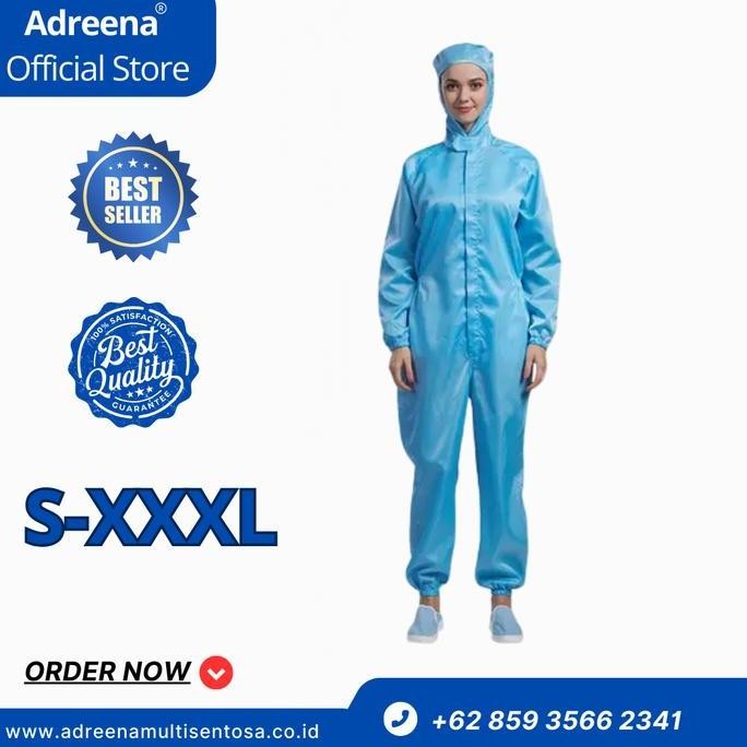 

Terlaris Antistatic Baju Esd Jumpsuit Cleanroom Blu Sky