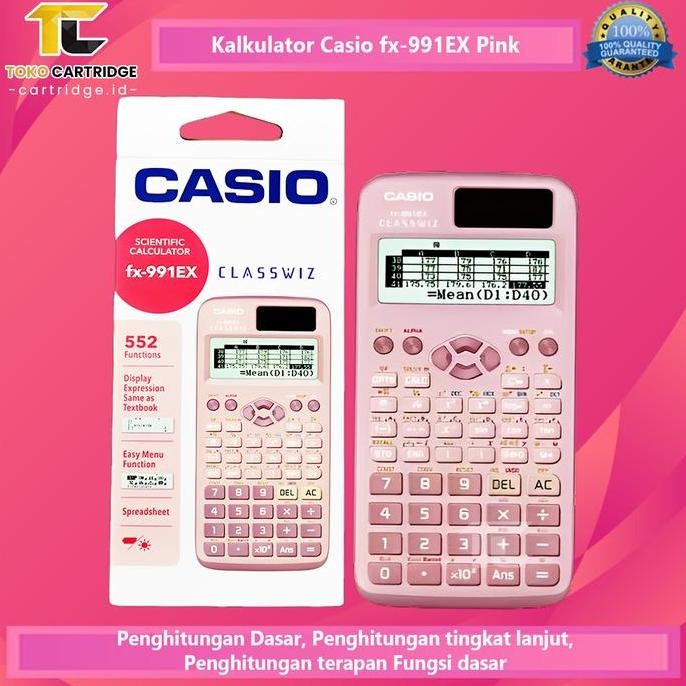 

restock Kalculator Casio Model Scientific Calculator FX-991EX Calkulator Ilmiah Hitam Black Blue Pink Kuliah Akutansi Original Bergaransi Resmi