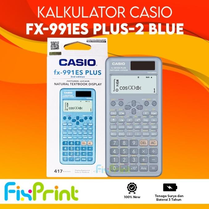 

restock Kalkulator Casio fx-991ES PLUS-2 Calculator Scientific Kalkulator Ilmiah Standar fx-991ES Original PLUS 2 Pink Hitam Biru