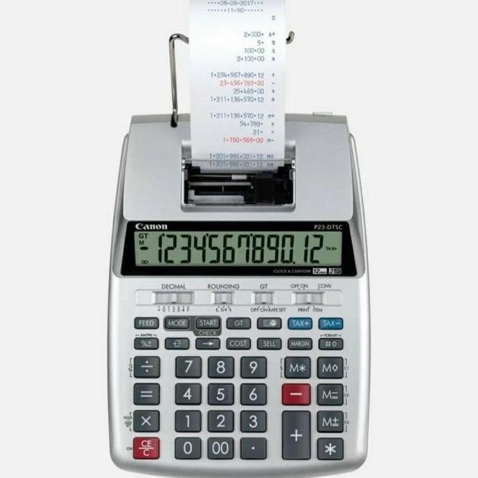 

restock Canon Printing Calculator P23-DTSC - Kalkulator Kasir Printer Struk CANON P23-DTC Printing Calculator Original & Garansi Resmi
