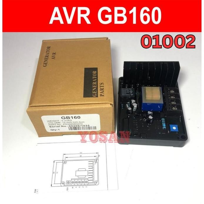 

Terlaris Avr Gb160 Genset Brush 1 Phase Gb 160 Gb-160 Generator Brostel Arang