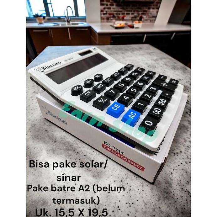 

restock KINCIZEN KALKULATOR DAGANG BESAR KC-9214 14 DIGIT SOLAR SISTEM