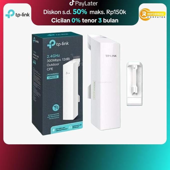 Tplink Cpe220 2.4Ghz 300Mbps 12Dbi Outdoor Cpe
