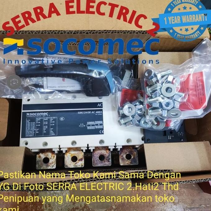 

Terlaris Cos Manual 4P 400A Change Over Switch Pln Genset Socomec Original