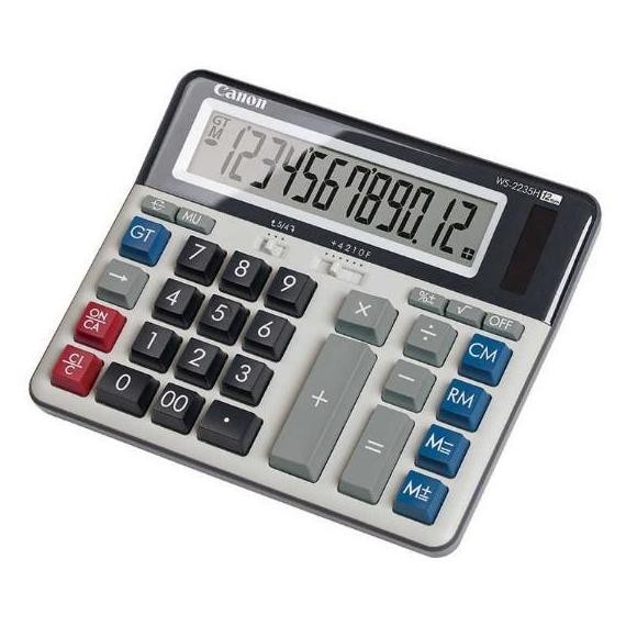 

restock kalkulator canon ws 2235h ori - 12 digit - 2 power - meja kantor - dagang