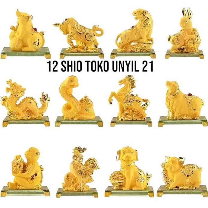 Pajangan 12 Shio / Hiasan Dekorasi Kodok Katak Gigit Uang Koin / Kodok Hoki / Kodok Keberuntungan / 