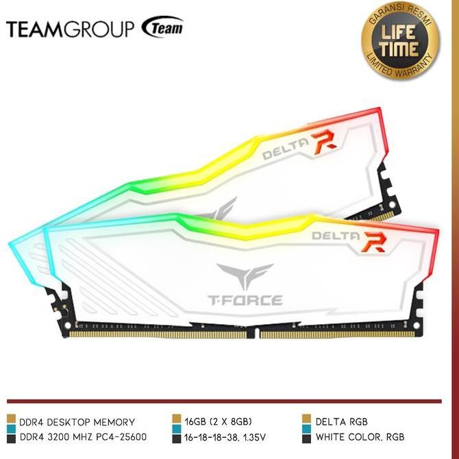 Memory Team - Tf4D416G3200Hc16Cdc01 Delta Rgb 16Gb (2X8Gb) Ddr4 3200