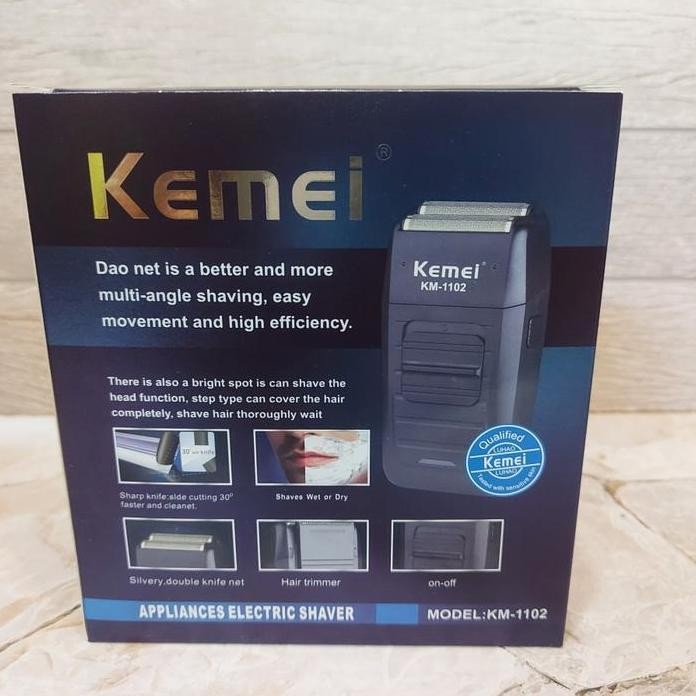 Terlaris Alat Cukur Kumis Jenggot Kemei 1102 Original - Alat Cukur Shaver Kemei