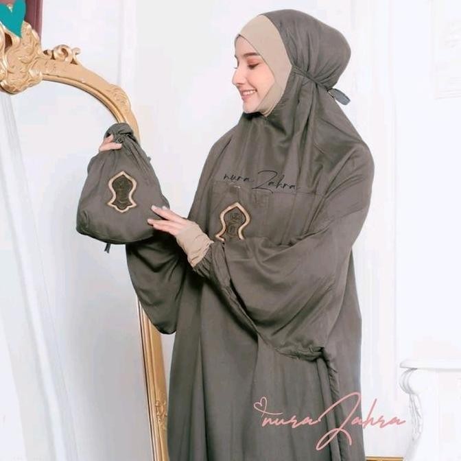 Mukena Terompah Malaysia /Mukena Terusan Manset