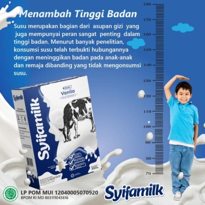 

(Expert) Syifamilk Vanilla - Susu Sapi Untuk Diet Susu Penurun Berat Badan - 550 Gram