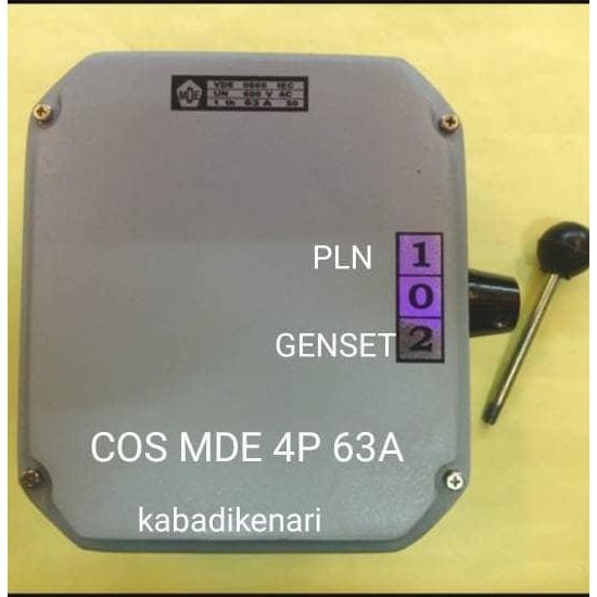 

Terlaris Ohm Saklar 4P 63A Mde / Cos Change Over Switch Pln Genset Panel Box Gz