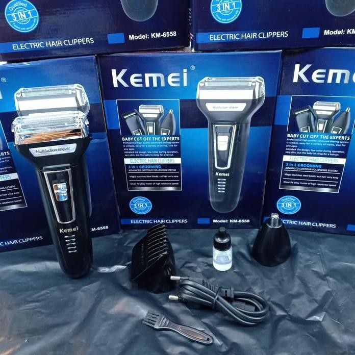 Terlaris Alat Cukur Kumis Multifungsi Kemei Km-6558 - Hair Clipper Kemei Km 655