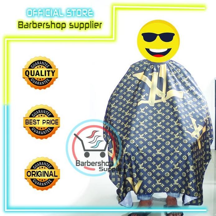 Terlaris Cape / Kep / Kain Kip / Sarung Cukur Potong Barber Salon Motif Lv Gold