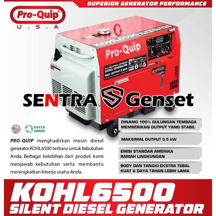 

Terlaris Genset Silent Diesel Solar 5000 Watt 5 Kva Kohl 6500