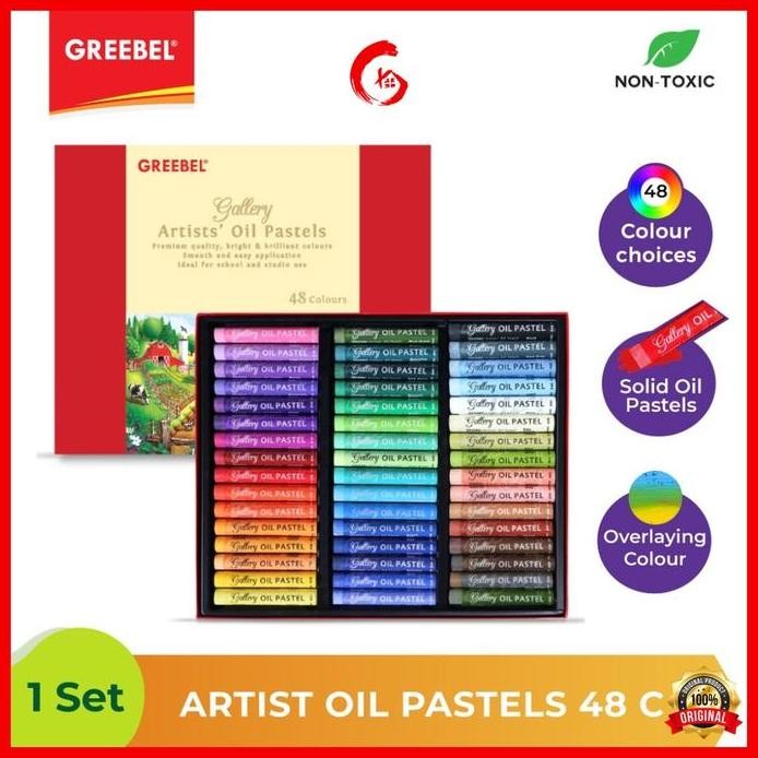 

ready GREEBEL Artist's Oil Pastel Set / Krayon Set 48