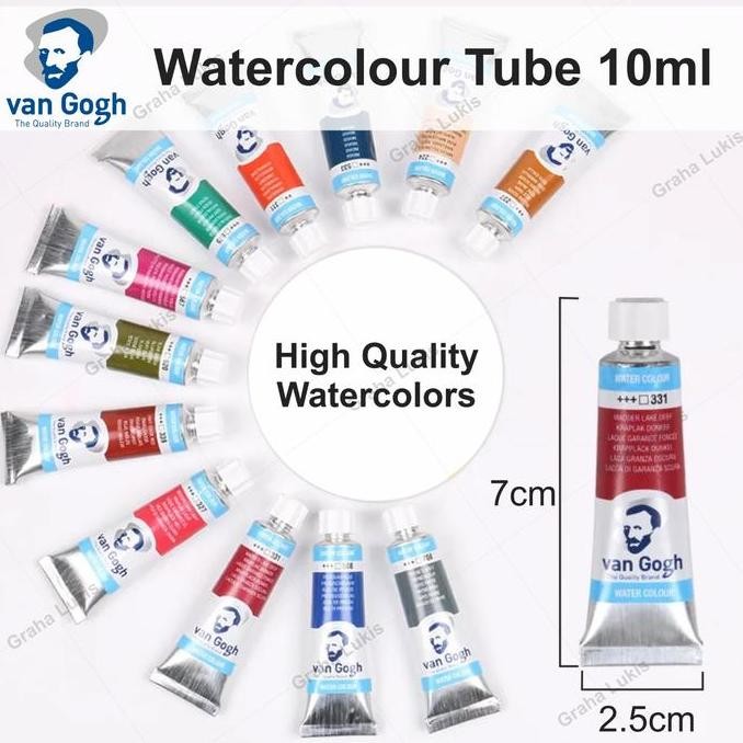 

ready Van Gogh Watercolour TUBE 10ml Varian 1 WHITE / YELLOW / ORANGE / RED / BROWN