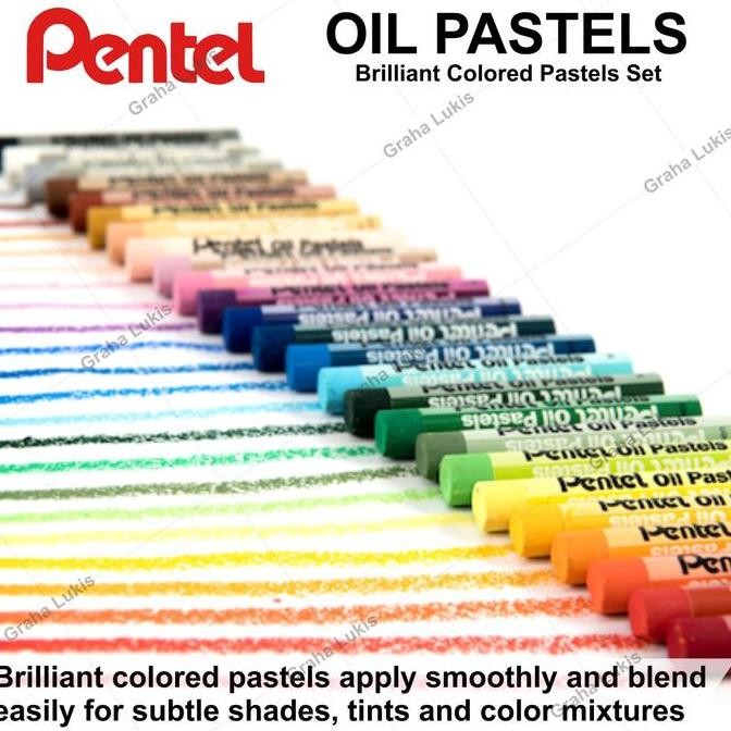 

ready Crayon Pentel Oil Pastels 50 warna