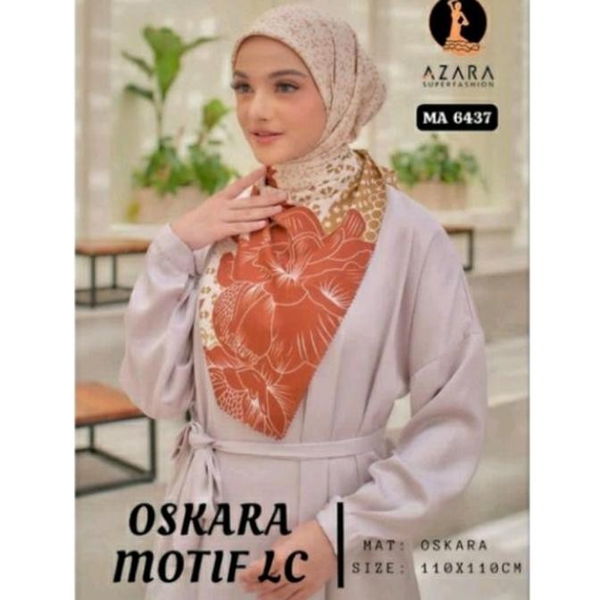 jilbab segiempat oskara motif laser cut azara