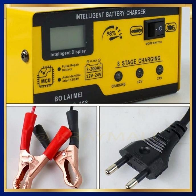 Charger Aki Mobil Motor 250W 12V/24V 200AH - BLM-CDQ-168