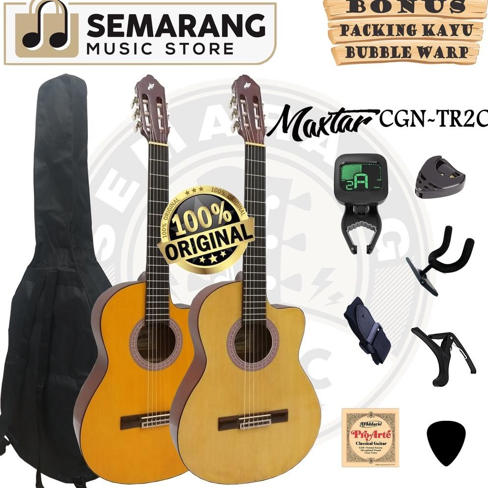 NEW ORIGINAL Gitar Klasik Cutaway Maxtar CGN-TR2C Gitar Klasik Nylon Cutaway Original