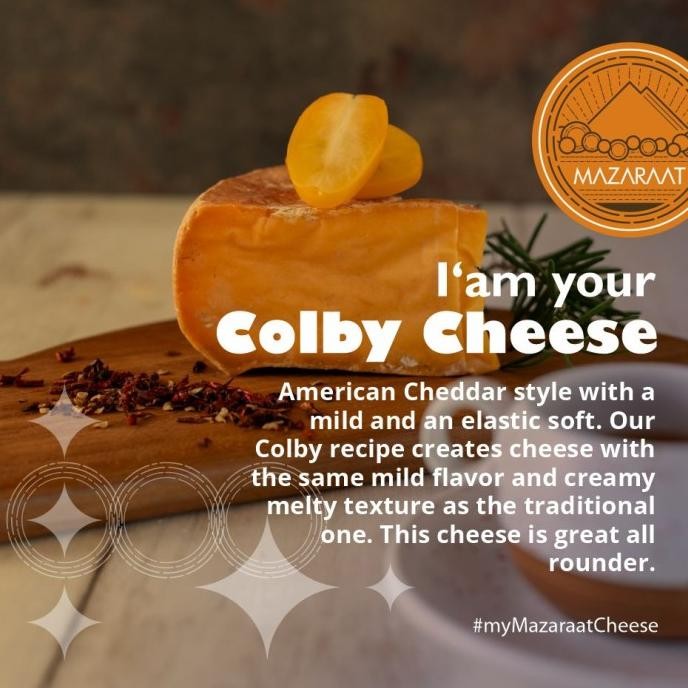 

Murah Keju Colby (Red Cheddar) Mazaraat - 200 Gram