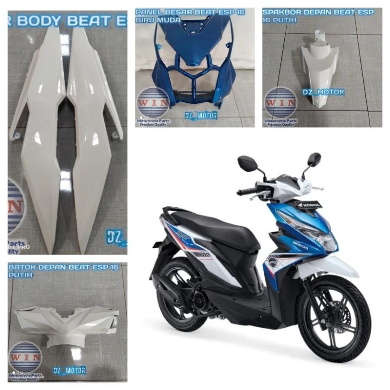 Paket Fullset Cover Body halus Honda Beat FI ESP Eco k81 Funk blue white pnp Beat Street 2016 2017 2