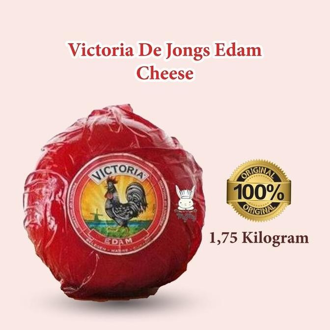 

Promo Victoria Keju Edam Ball De Jong Bola Utuh 1,75 Kg Dejong Cheese