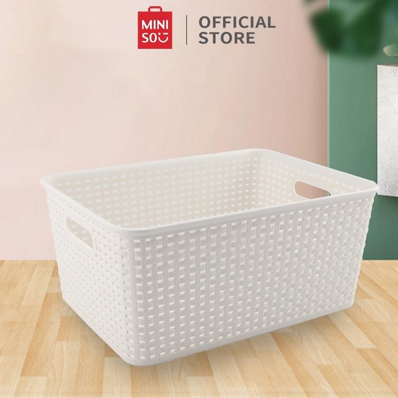 MINISO Keranjang Penyimpanan Serbaguna Keranjang Susun Keranjang Make Up Kosmetic Serbaguna Keranjan