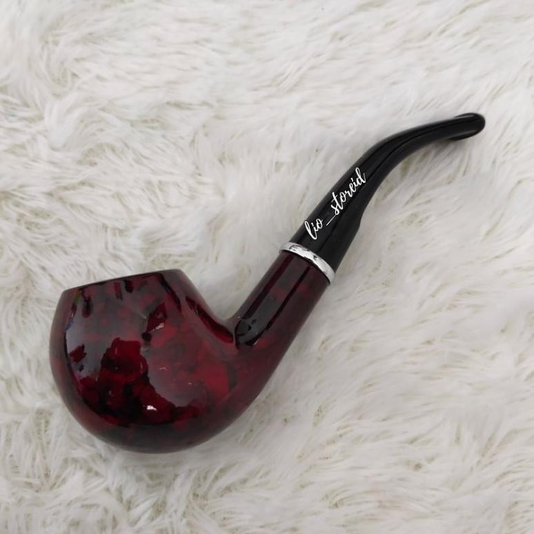 Original Pipa Cangklong Red Motif 702 Merah 3735 Gaya Klasik Rokok Filter