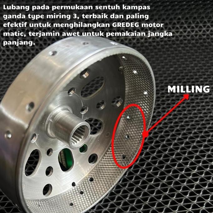 PAKET KIRIAN CVT BEAT SCOOPY GENIO MANGKOK KAMPAS GANDA CUSTOM PULLEY SET BUBUT CUSTOM  RUMAH ROLLER