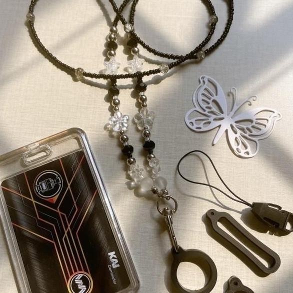 

Lanyard Strap Kalung Name Tag Id Card Manik Beads Lanyard S Tali