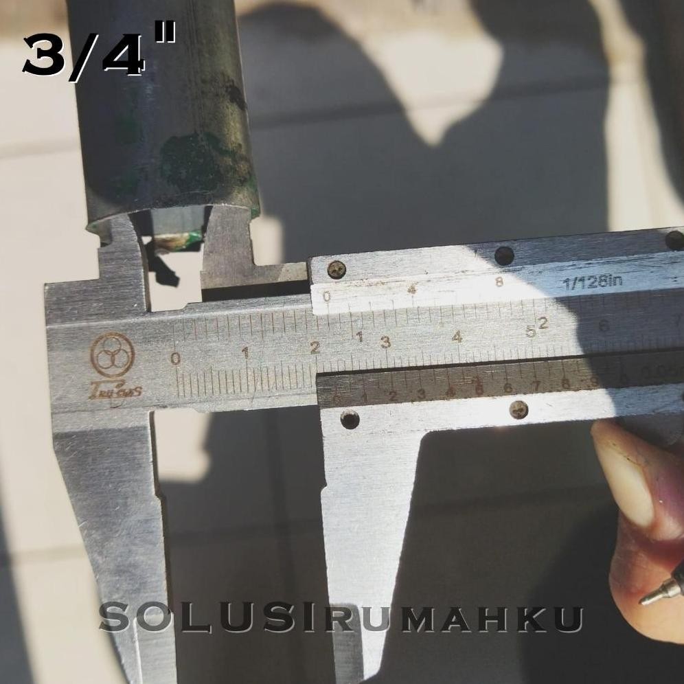 Original Pipa Galvanis Polos 3/4 Inch Panjang 1 Meter (6 Batang) Tanpa Drat / Tiang Besi