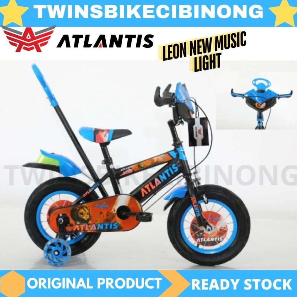 Sepeda Anak Laki Laki BMX 12 atlantis LEON BAN POMPA/ EVA DORONGAN STIR AST