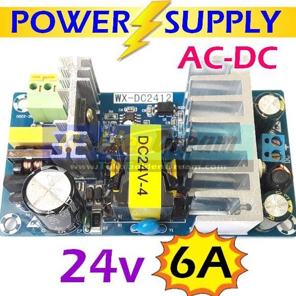 Power Supply 24V 6A Switching Module Ac - Dc Adaptor Psu 24 V Industri Promo