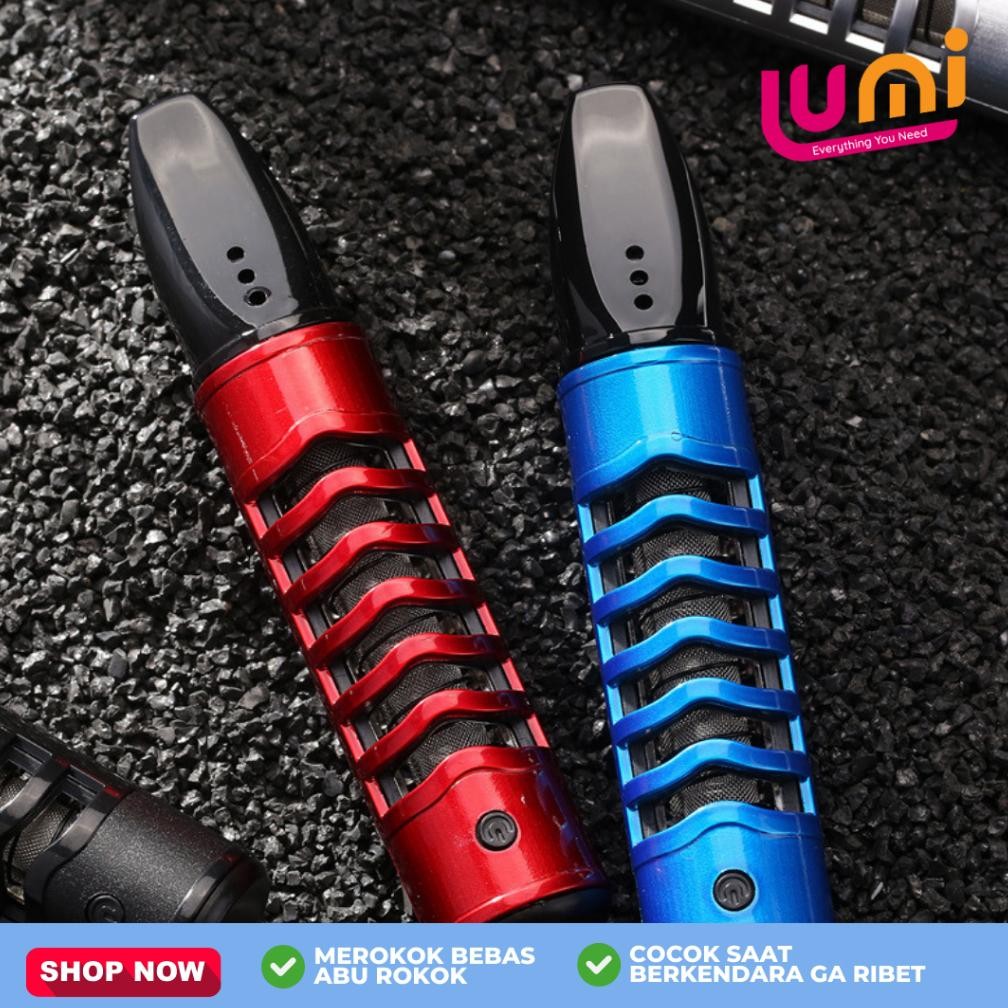 Original Pipa Asbak Portable Holder Rokok Filter Pemantik Usb Multifungsi