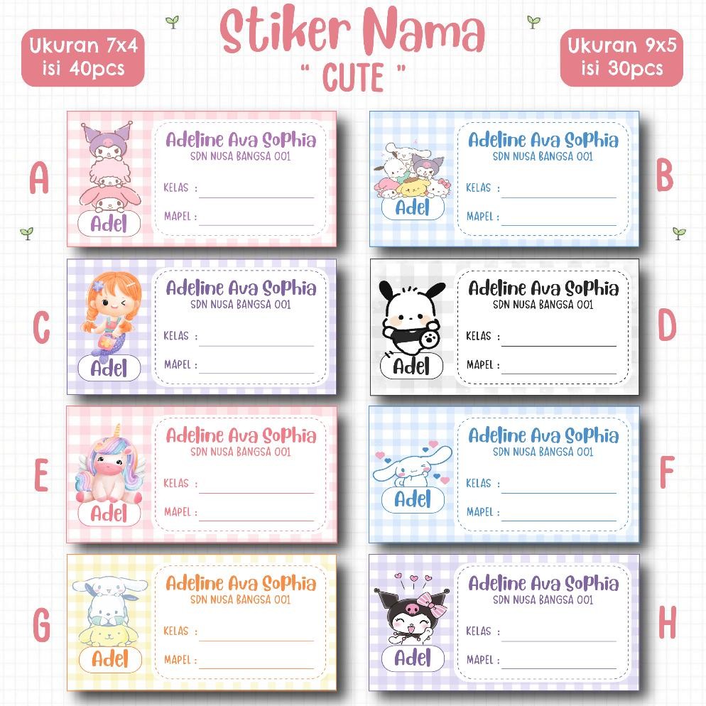 

Stiker Nama Custom Pelajaran / Stiker Nama Sekolah / Stiker Nama Buku / Sticker Name SV9