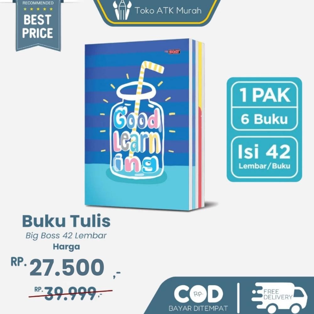 

Buku Tulis Big Boss 42 Lembar Isi 6 Buku Ukuran Besar SV9