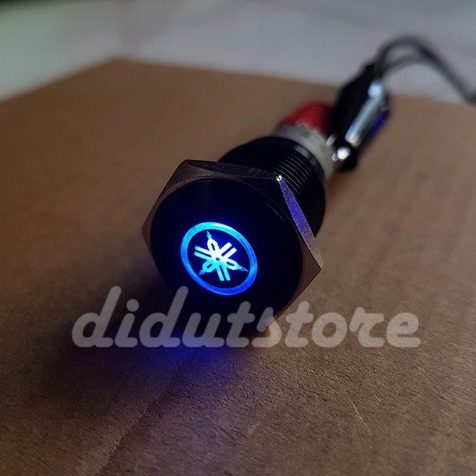 Produk Baru Saklar LED Waterproof Logo Yamaha - Saklar Tombol On Off Motor Body Hitam
