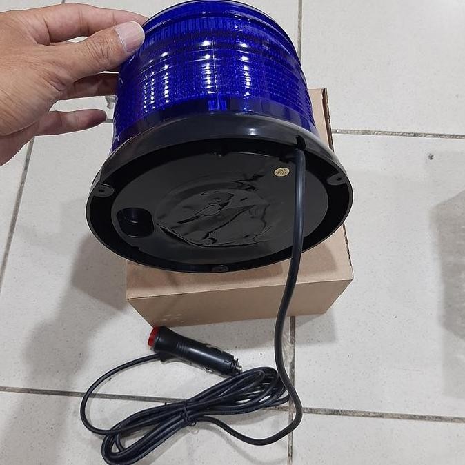 Lampu Strobo Polisi Bulat 72 Led 6 mode - Biru
