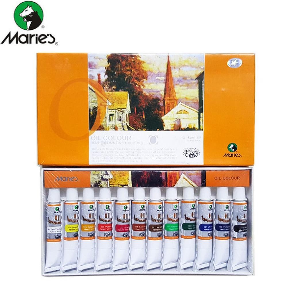 

Cat Minyak Maries Oil Color set 12 / Maries Oil Color 1386B (set 12 x12ml ) SV9